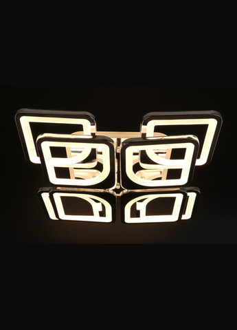 Люстра світлодіодна стельова LED світильник для квартири на стелю лед з пультом 25750 Хром 11х43х43 см. Sunnysky (364498840)