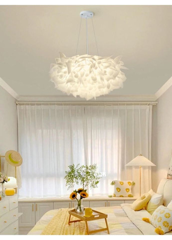 Люстра світлодіодна підвісна LED світильник для квартири на стелю ледве 27629 Білий 25-180х50х50 см. Sunnysky (335975702)