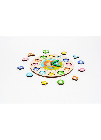 Деревянный сортер "Часы" Puz-22934 для девочек No Brand (330604279)