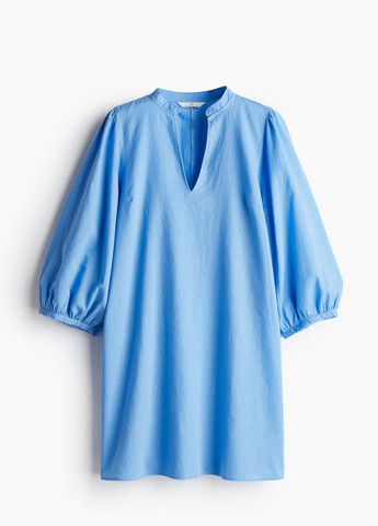Блакитна кежуал сукня H&M однотонна