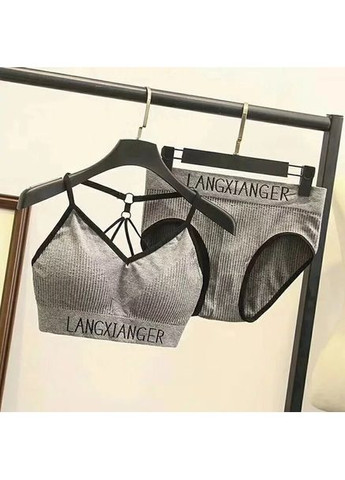 Сірий демісезонний комплект спортивної білизни s-м No Brand