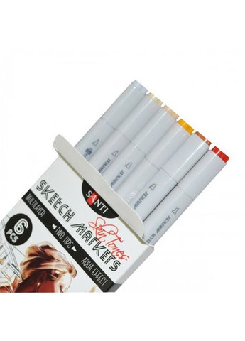 Набір маркерів Skin Tones 390568 6 кольорів Santi (364494952)