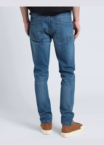 Голубые демисезонные слим джинсы Slim Topman