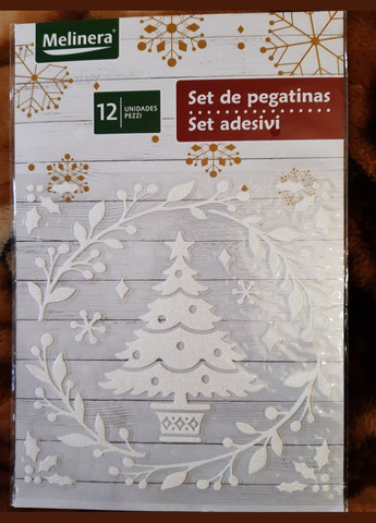 Новогодняя наклейка на окно Елка 18 на 18 см Melinera (322182801)