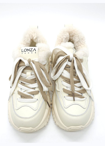 Молочні всесезонні жіночі кросівки зимові молочні шкіряні l-14-9 23 см (р) Lonza