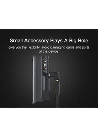 Переходник HDMI (M) - HDMI (F), HD112, Black, угловой разъем (20110) 20110_HD112 Ugreen (395345710)