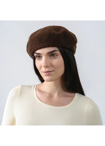 Берет жіночий вовна коричневий СІНА LuckyLOOK 952-935 (367831487)