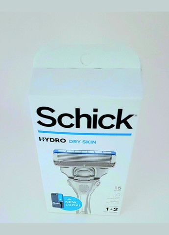 Бритва чоловіча HYDRO Skin Comfort для сухої шкіри з 5 лезами (1 станок та 2 картриджі) Schick (278773471)