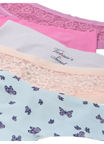 Набір 5 шт безшовні + мереживні трусики стринг танга Victoria's Secret стрінг (366216876)