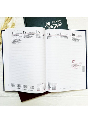 Записная книжка-еженедельник на 2026 год. Коричневый Свічадо (365722041)