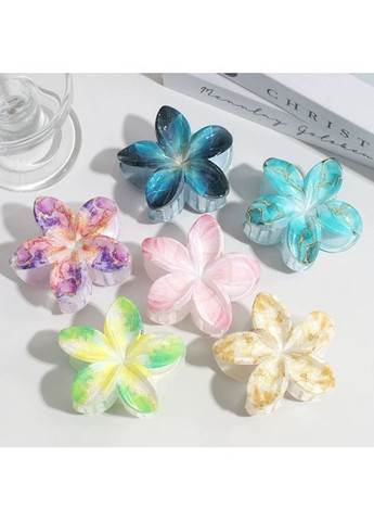 Зажим для волосся «Marble Flower», прикраса для зачіски, 7 см, рожевий No Brand (350349843)