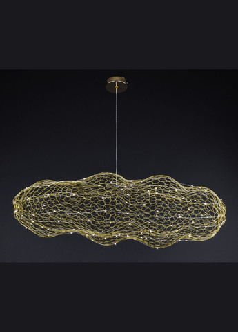 Люстра светодиодная подвесная LED светильник для квартиры на потолок лэд 27655 Золото 25-200х50х120 см. Sunnysky (364762109)