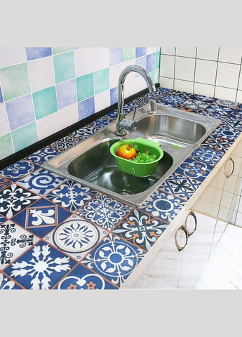 Самоклеящаяся пленка синий орнамент 0,45х10м SW-00001208 Sticker Wall (316187247)