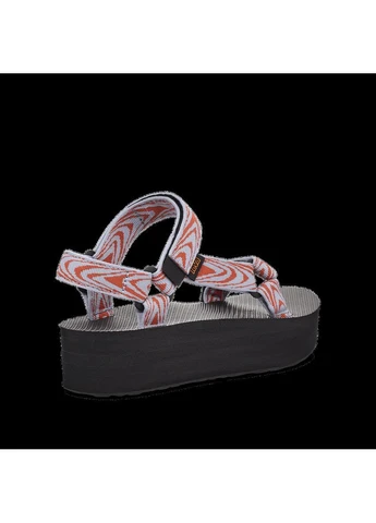 Жіночі сандалі Women's Flatform Universal 877676 босоніжки на платформі чорні з блакитним Teva (399205789)