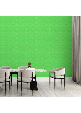 3D панель самоклейка цегла Зелена 700x770x3мм (013-3) SW-00000639 Sticker Wall (379924688)