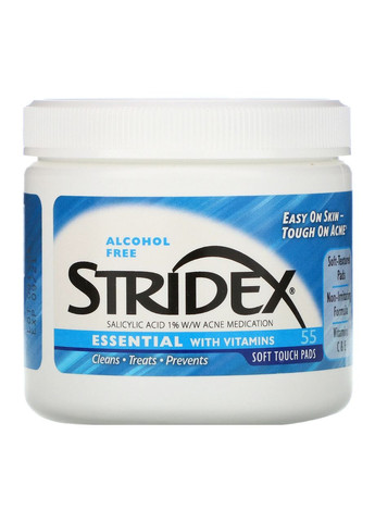 Одношаговое средство от прыщей с витаминами C E SingleStep Acne Control 55 мягких салфеток без спирта Stridex (263603593)