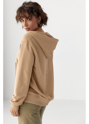 Жіноче худи на блискавці - кремовий колір Lurex (361056881)