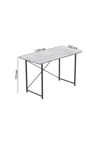 Стіл письмовий Line Лайт 750x1200x500 Чорний метал ДСП 16 мм (FRD-104856) Ferrum-decor (353500208)