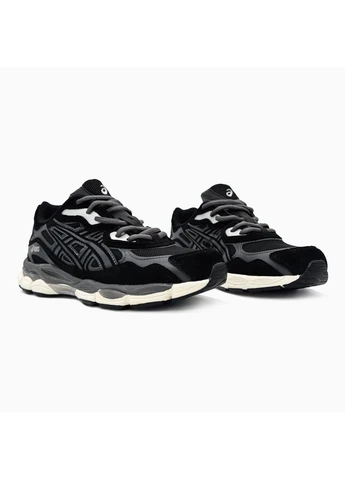 Кроссовки женские и мужские Asics Gel-NYC Black Grey | Асикс Гель-НЮК черные No Brand чёрные демисезоны (401726513)