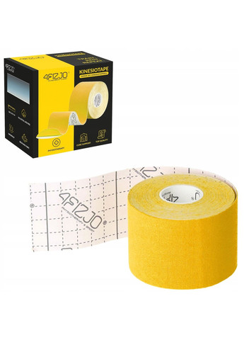 Лента кинезиологическая (кинезио тейп) 5 см x 5 м 4FJ0542 Yellow 4FIZJO (322062826)