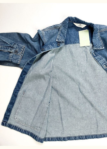 Джинсова сорочка Н&М 158 см синій артикул Л648 H&M (290185831)
