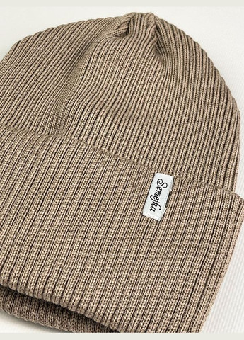 Теплая вязаная шапка на флисе Semejka (322034078)