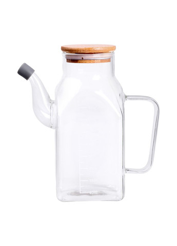 Скляна пляшка для олії 750 мл з ручкою та бамбуковою кришкою HP-34-4 Yiwu (370801164)