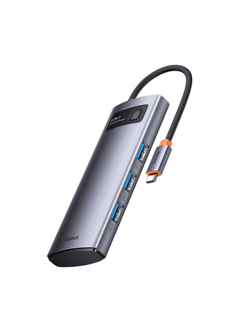 USB-хаб Metal Gleam Series 4-in-1 Multifunctional Type-C HUB Docking Station Gray（Type-C to USB3.0*4） Baseus (371363203)