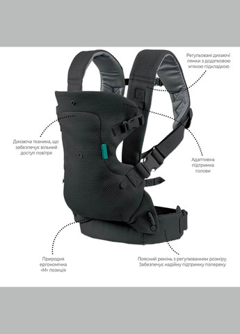 Эрго-рюкзак с регулируемой спинкой и поддерживающим поясом No Brand (334004076)