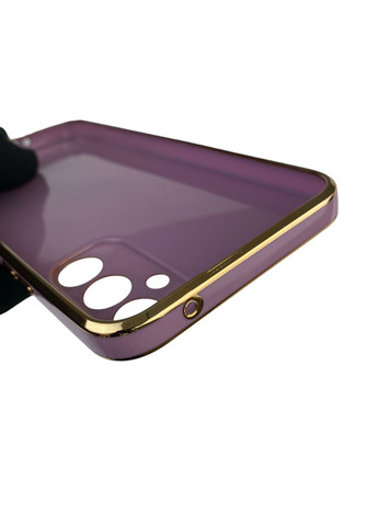 Чехол для Galaxy A34 5G SM-A346E с кольцом-подставкой с золотой окантовкой на самсунг а34 черничный gs1 Samsung (366233963)