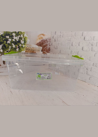 Контейнер для зберігання Ал-пластик Lux 7 поліпропілен 9,5 л 37,5х25 см Прозорий MAP-70767 Ал-Пластик (347581431)