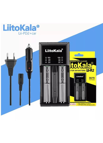Зарядное устройство Lii-PL2 для АКБ (Li-ion LiFe+NiMH) 220В/12В (на 2 слота) LiitoKala (331639204)