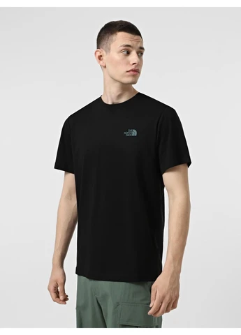 Чорна стильна літня футболка чорна з коротким рукавом The North Face
