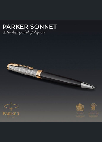 Шариковая ручка SONNET 17 Metal and Black Lacquer GT BP Parker (316613970)