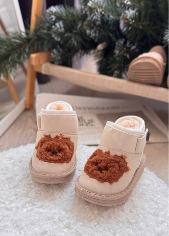 Цветные зимние зимние угги детские с мишкой 10962 No Brand