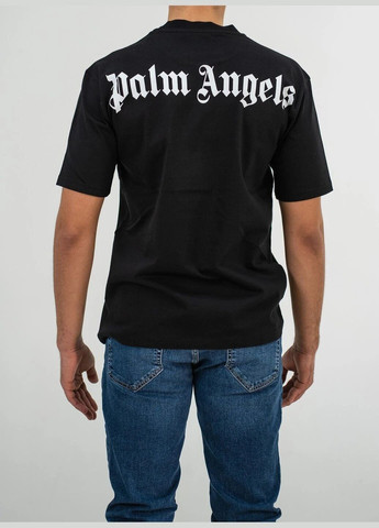 Черная футболка мужская с коротким рукавом Palm Angels