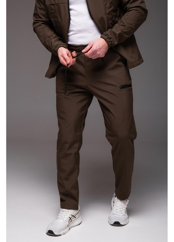 Оливковый (хаки) демисезонный костюм мужской утепленный куртка + брюки брючный No Brand