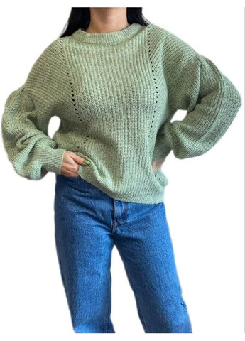 М'ятний демісезонний светр Wool & Cashmere
