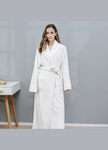 Зручний жіночий довгий теплий махровий халат для дому сауни лазні колір червоний No Brand (315494278)