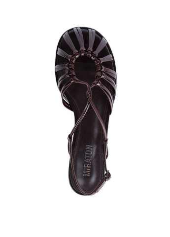 Коричневые женские сандалии y121-3 коричневый кожа MIRATON