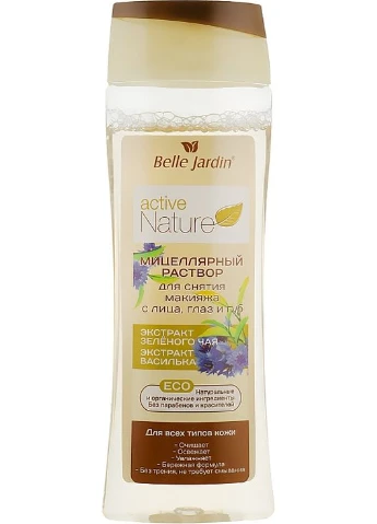 Міцелярний розчин для макіяжу з обличчя, очей і губ Active Nature Eco 250ml (282277-9969) Belle Jardin (376135059)