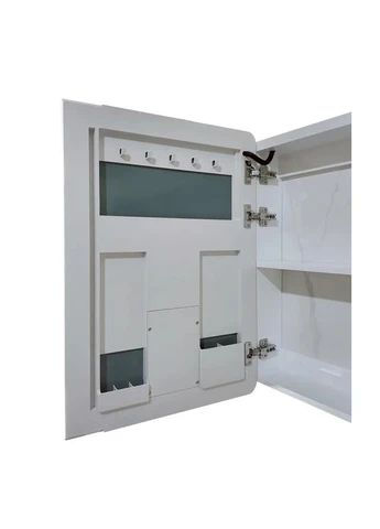 Дзеркальна шафка OLIVARY 80x70 см LED Touch димер ПВХ Білий Mixxus OLIVARY CM01-80x70x13 (395920228)