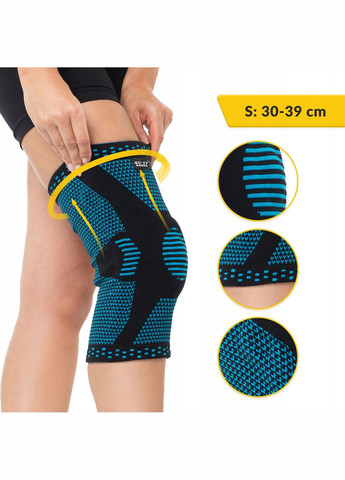 Фіксатор (бандаж) для коліна зі стабілізацією колінної чашечки 1 шт Size S (P-5907739317926) 4FIZJO (311505567)