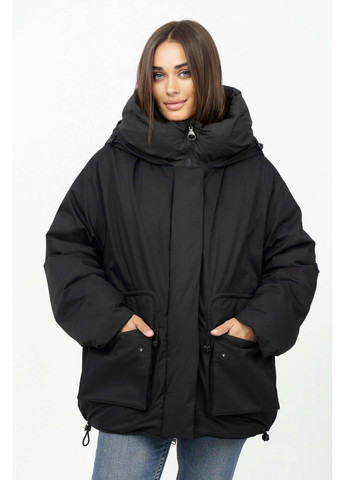 Чорна зимня двостороння парка-пуффер Towmy