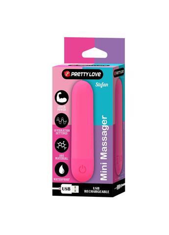 Виброшар STEFAN розовый, 8 х 1.8 см Pretty Love (361670808)