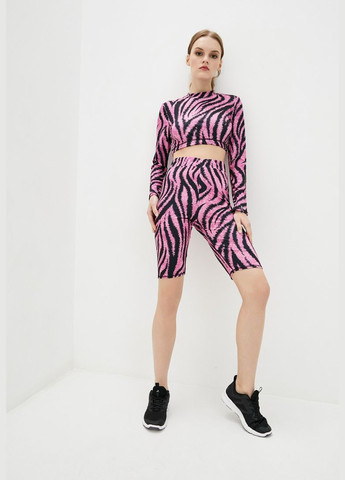 Спортивні шорти велосипедки з принтом "Тигреня" рожевий розмір XS дайвінг 4PROFI (304425811)