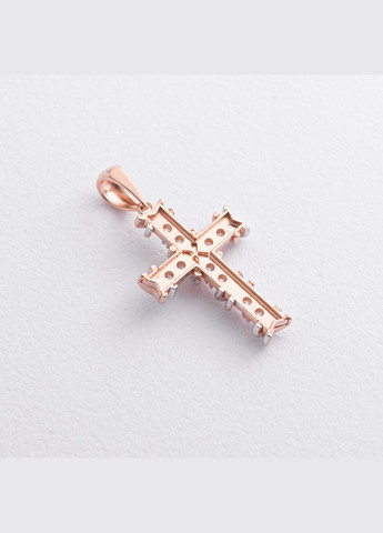 Хрестик з фіанітами (червоне, біле золото) п04046 Oniks (332675078)