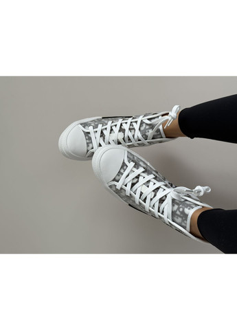 Кроссовки женские Dior B23 High Top Sneakers Grey White | Диор В23 белые No Brand белые демисезоны (366742229)