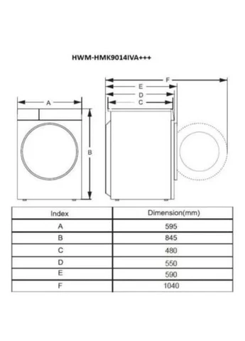 Пральна машина HWM-HMK9014IVA+++ HEINNER (394755123)