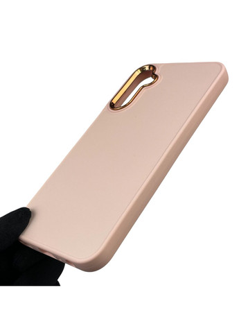 Чехол для Galaxy A24 (SM-A245F) с защитой на камеры с микрофиброй на самсунг а24 пудровий Samsung (366020849)